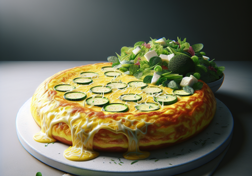 Tortilla de calabacín y queso keto, esponjosa y deliciosa