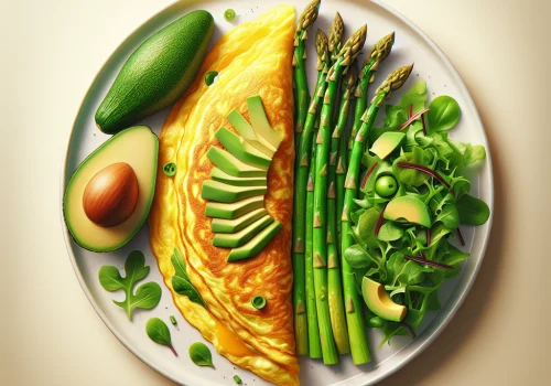 Tortilla de espárragos keto, saludable y ligera