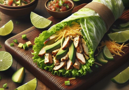 Wrap de pollo keto, fácil y saludable