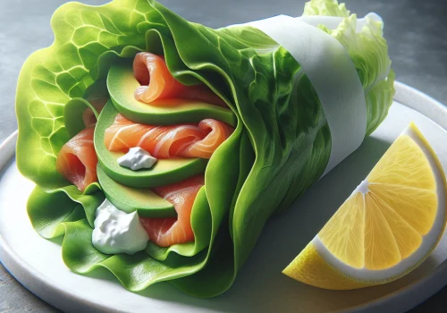 Wrap de salmón ahumado keto, ligero y fresco