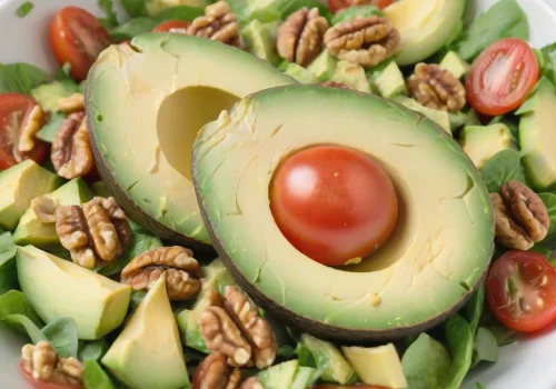 Ensalada de Aguacate y Nuez Keto