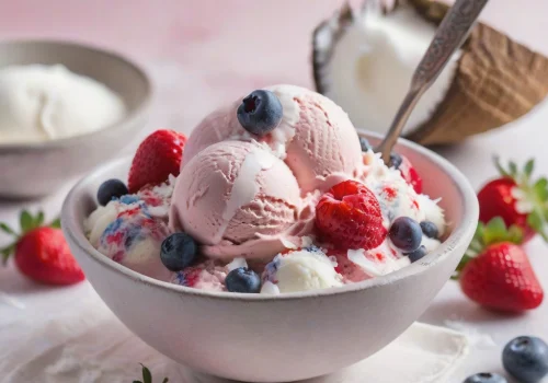 Helado de Frutas Rojas y Coco Keto