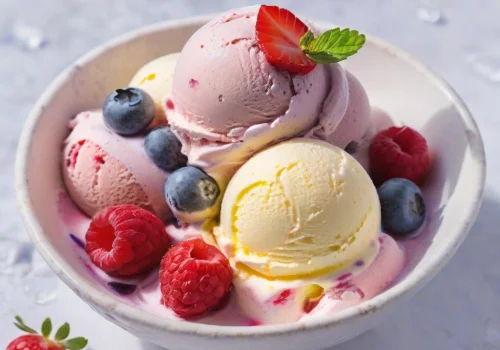 Helado de Limón y Frutas Rojas Keto