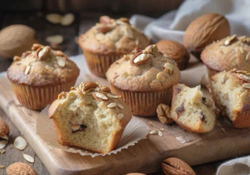 Muffins de Nuez y Almendra Keto