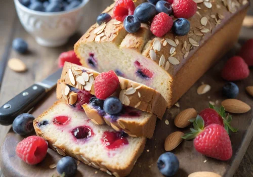 Pan de Frutas Rojas y Almendra Keto