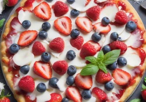 Pizza de Coco y Frutas Rojas Keto
