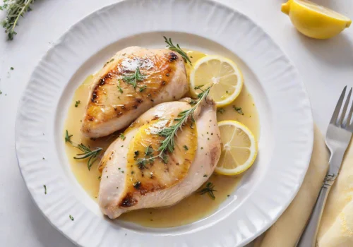 Pollo con Salsa de Limón y Tomillo Keto