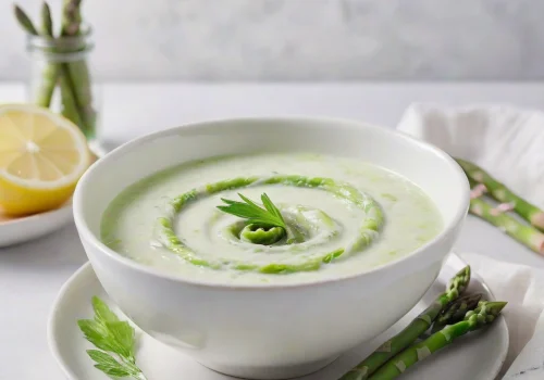 Sopa de Espárragos y Limón Keto