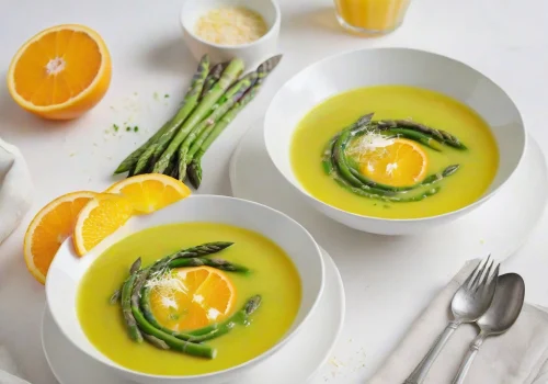Sopa de Espárragos y Naranja Keto